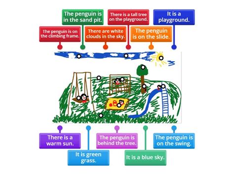 The Penguin Is On The Playground Labelled Diagram