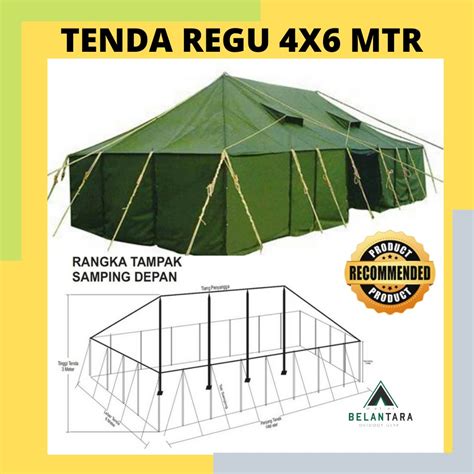 Jual Tenda Regu Komando Beregu X Meter Bahan D Kapasitas