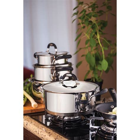 Tramontina Duo Silicone Stainless Steel Cookware Set With Tri Ply Base