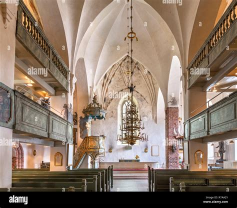 Interior of Porvoo Cathedral (Porvoon tuomiokirkko), Porvoo, Uusimaa, Finland Stock Photo - Alamy