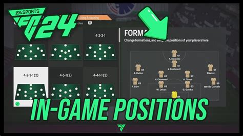 How To Change In Game Positions And Tactics In Fc 24 Youtube