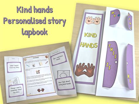 Kind hands personalised story lapbook - Item 446 - ELSA Support