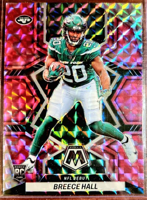 Panini Mosaic Breece Hall Nfl Debut Pink Camo Prizm Rookie Rc