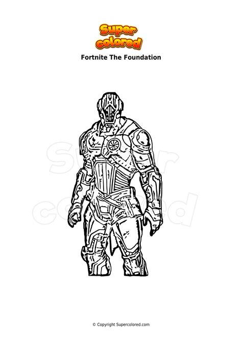 Coloring Page Fortnite The Foundation Supercolored