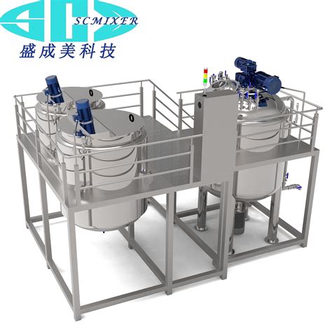 Scmixer High Shear Vacuum Cosmetics Lotion Homogenizing Emulsifier