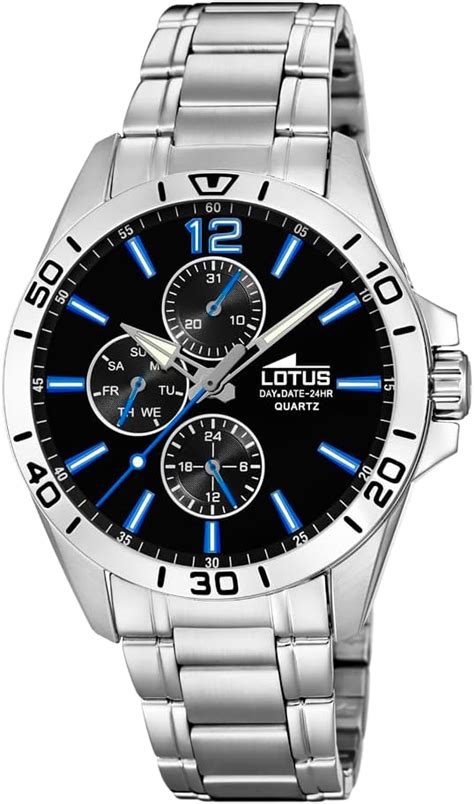 Montre Lotus Shiny Chrono Bleu Electrique Amazon Fr Mode