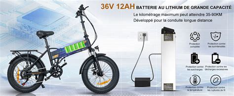 Hitway V Lo Lectrique E Bike X Fat Tire Pliable Moteur W