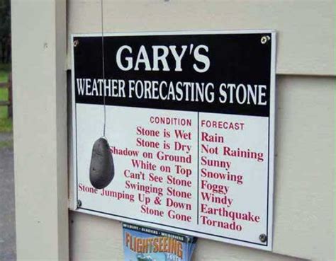 Garys Weather Forecasting Stone Weird Picture Archive