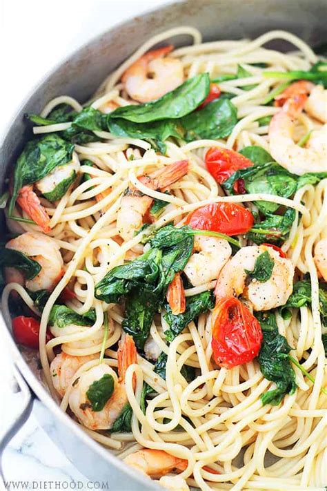 Lemon Shrimp And Spinach Spaghetti Recipe Diethood