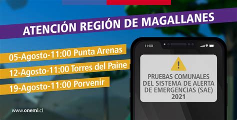 Onemi Magallanes Iniciará Pruebas Del Sistema De Alerta De Emergencia