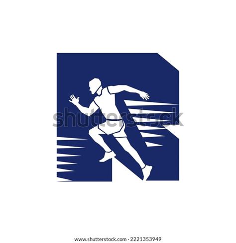 Running Person Logo Vector Blue R Stock Vector (Royalty Free) 2221353949 | Shutterstock