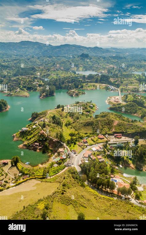 Aerial view of Guatape (Penol) dam lake in Colombia Stock Photo - Alamy