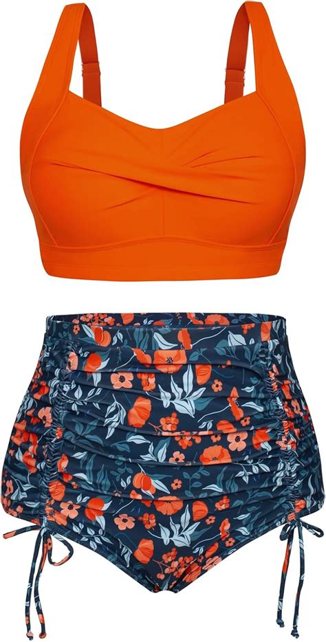 Hanna Nikole Women Plus Size Two Piece Swimsuit Sets Twist