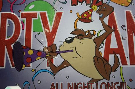 Taz Party Animal Booster License Plate Vintage Party Animal Etsy