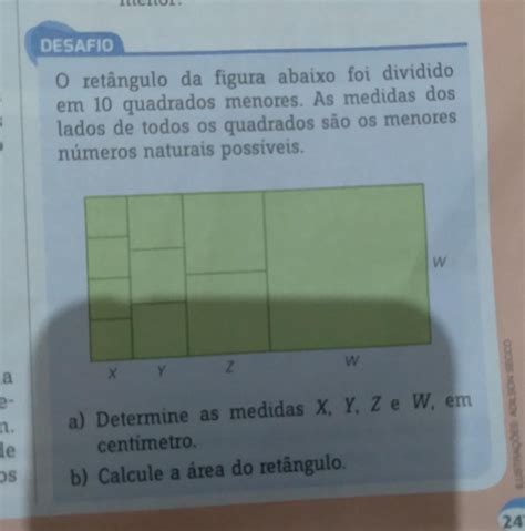 O Retangulo Da Figura Foi Dividido Em Quatro Regioes Braincp