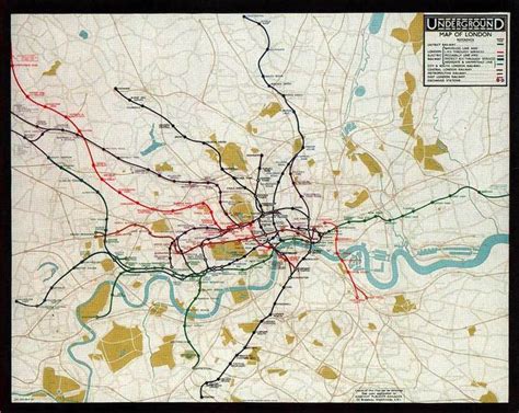 1908 Map Of The Entire System Pre Harry Beck Map Map Projects