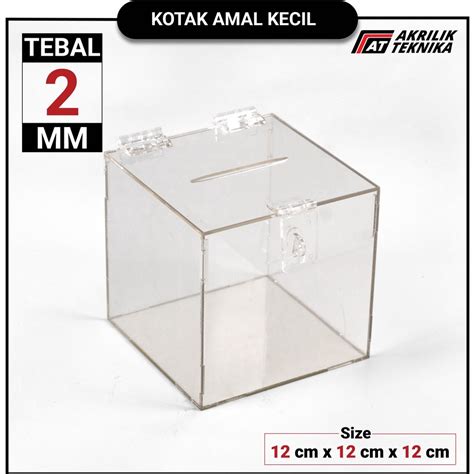 Jual Super Premium Kotak Amal Box Saran Tips Akrilik Tipe Small