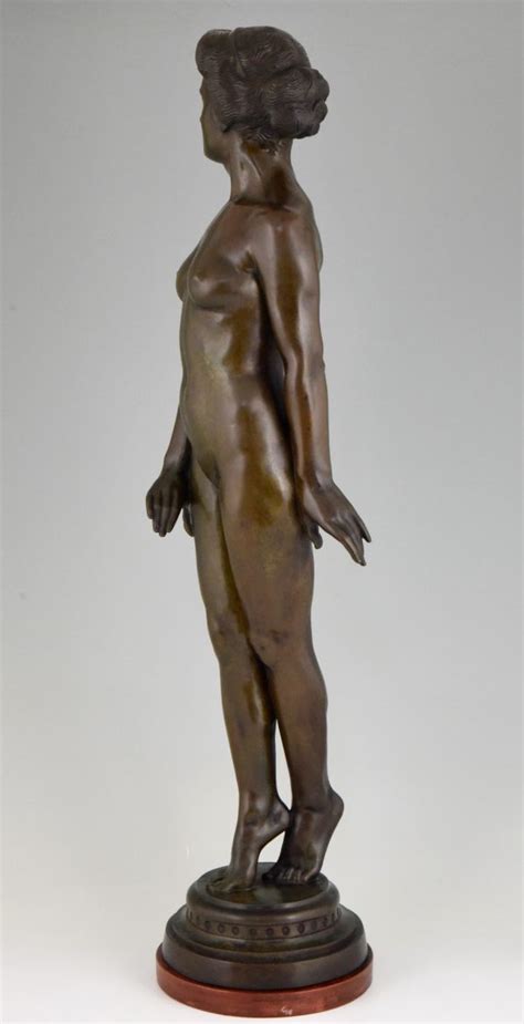 Art Deco Bronze Sculpture Of A Standing Nude Deconamic