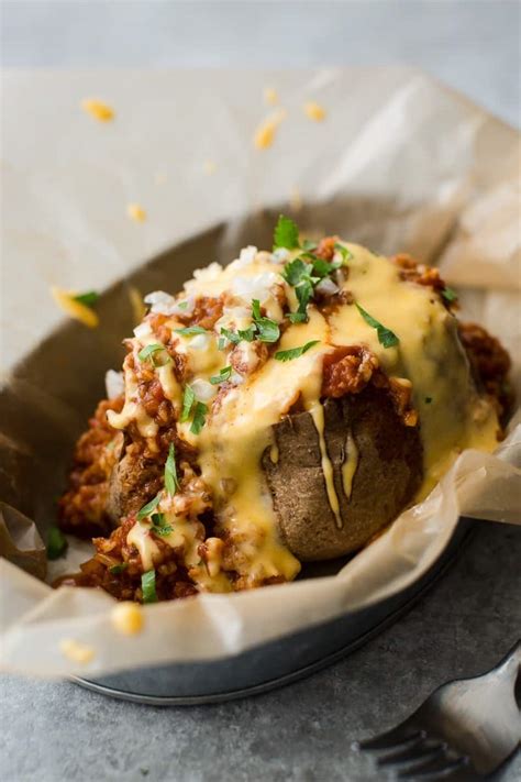 Chili Baked Potato With Cheese Naturally Ella