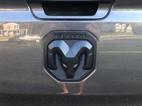 2019 Dodge RAM 1500 DT Black Satin Large RAM Tailgate Emblem NEW MOPAR