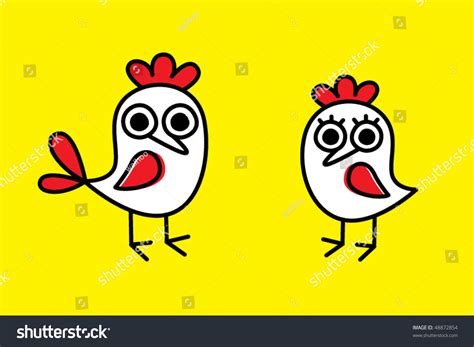 Cute Little Baby Chicky Couple Stock Vector 48872854 Shutterstock