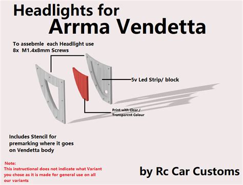 3d File Scorched Earth Variant Arrma Vendetta Headlight Assembly 🌍