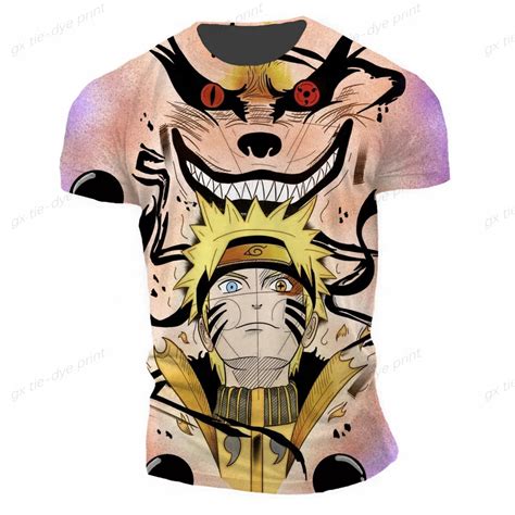 Camisetas Harajuku 3D Con Estampado De Naruto Para Hombre Camisa De