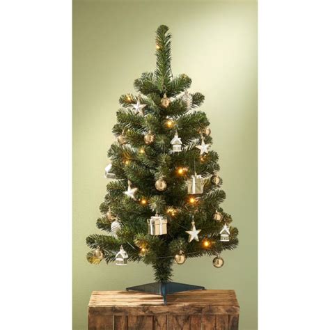 Albero Di Natale Artificiale Verde Dorato Con Timer Alt 90 Joy