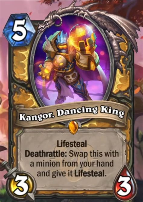 New Paladin Card Revealed Kangor Dancing King Rhearthstone