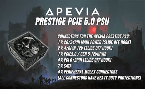 Amazon Apevia ATX PR850W PCIe 5 0 ATX 3 0 Ready Prestige 850W 80