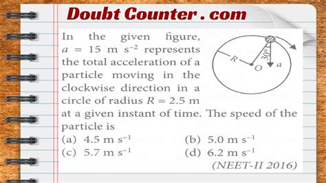 In The Given Figure A M S Represents The Total Acceleration Of A