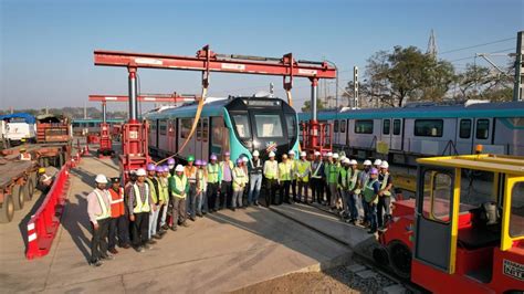 WATCH Mumbai Gets Second Metro Train Set Of 8 Coaches From Andhra