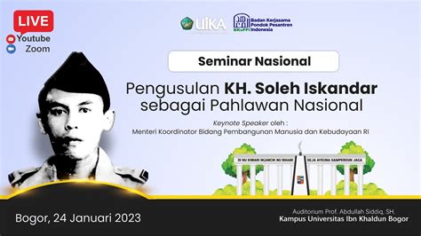 Live SEMINAR NASIONAL Pengusulan KH SHOLEH ISKANDAR Sebagai