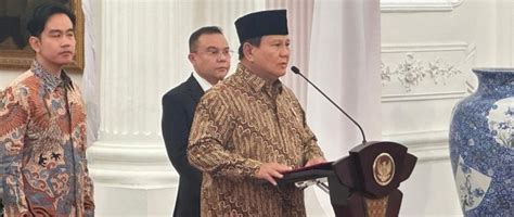 Diberi Nama Kabinet Merah Putih Berikut Daftar Lengkap Susunan Menteri