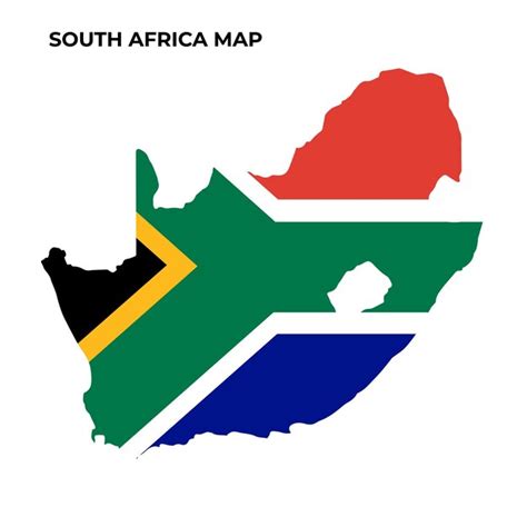 Premium Vector South Africa National Flag Map Design Illustration Of