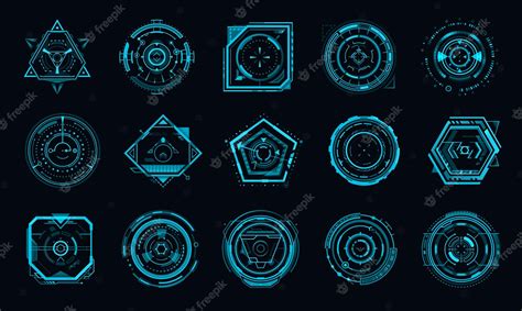 Premium Vector Hud Aim Control Target Panel And Compass Frame