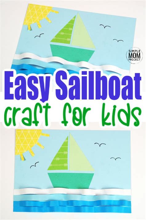 Easy Preschool Sailboat Paper Craft for Kids – Simple Mom Project
