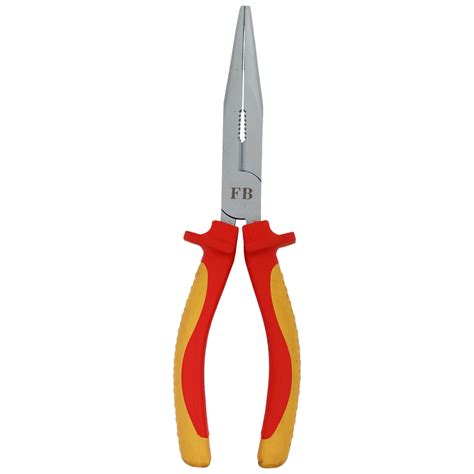 Plier Long Nose Mm Vde Fb V Red Yellow Handle Cr V Fowkes Bros