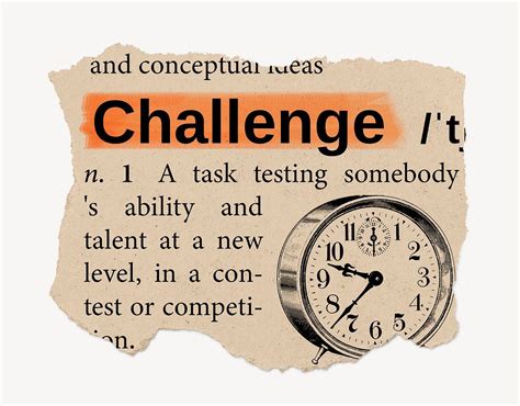 Challenge Definition Vintage Ripped Dictionary Free Photo Rawpixel