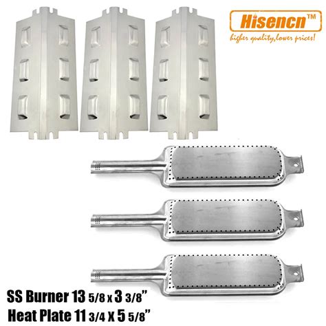 Hisencn Outdoor Bbq Ss Burners Ss Heat Plates Shield Replacement For