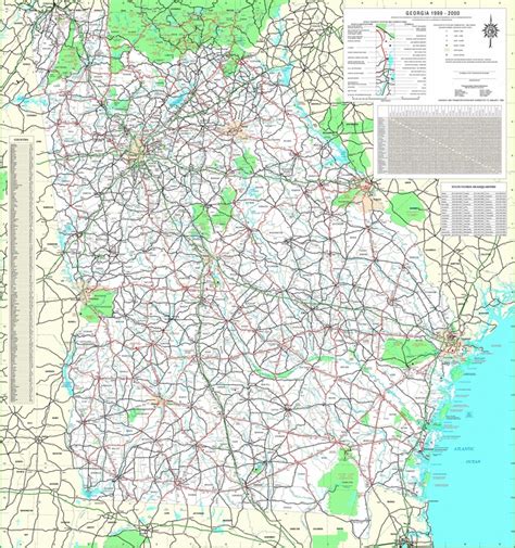 Large detailed map of Georgia - Ontheworldmap.com