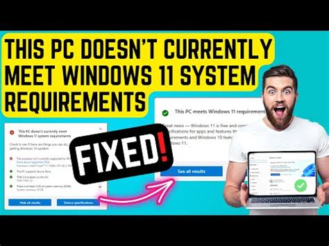 This PC Doesn T Currently Meet Windows 11 System Requirements FIX