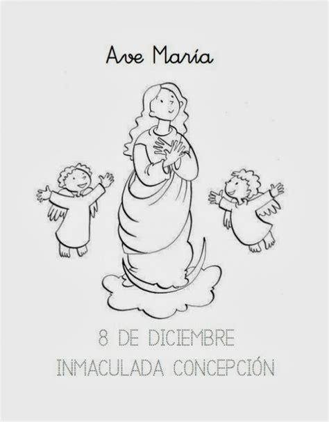 Dibujos para pintar del Día de la Inmaculada Concepción de María