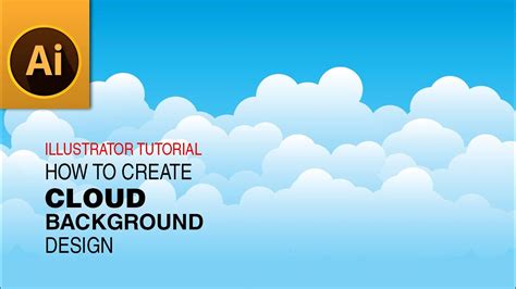 How To Create Vector Clouds With Blue Sky Background Design In Adobe