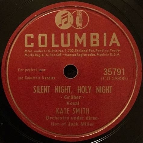 Silent Night Holy Night Adeste Fideles By Kate Smith Single