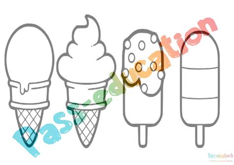 Coloriage Gratuit De Glaces Activit S Ludiques Pour Enfants