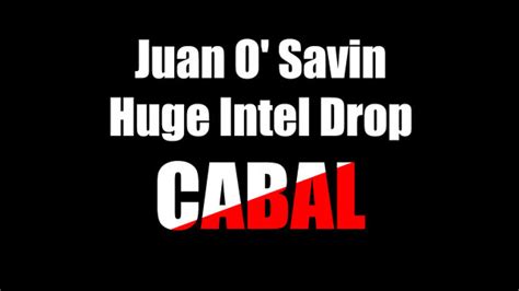 Juan O Savin Huge Intel Drop The Cabal