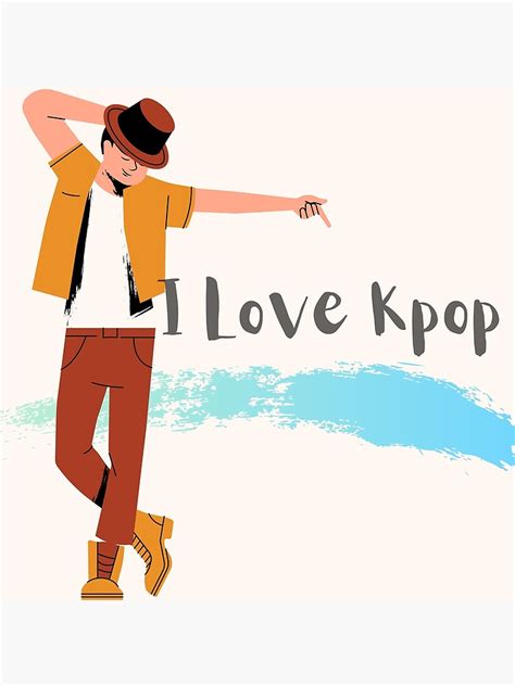I Love Kpop Art Poster For Sale By Hooria Awan Redbubble