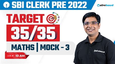 SBI Clerk 2022 Maths Mock Test Target 35 35 Mock 3 SBI Clerk