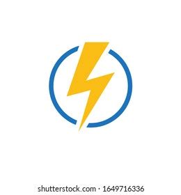 Lightning Electric Power Icon Vector Illustration Stock Vector Royalty